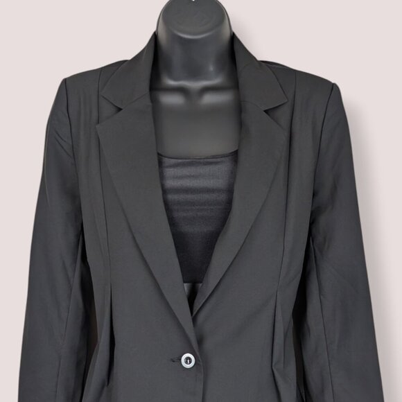 Costa Blanca Draped Black Blazer - Picture 4 of 7